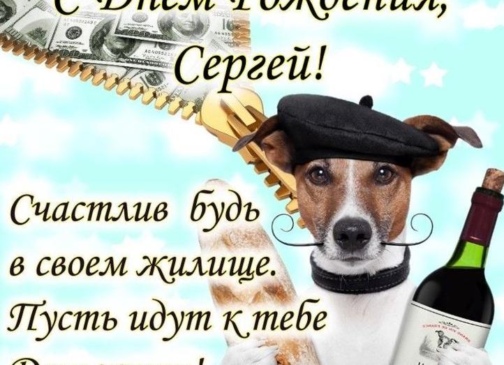 С днем рождения серега прикольные